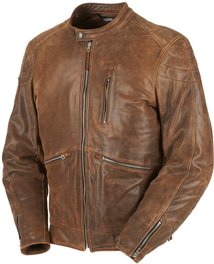Furygan Coburn Leather Jacket, brown, Size S, brown, Size S