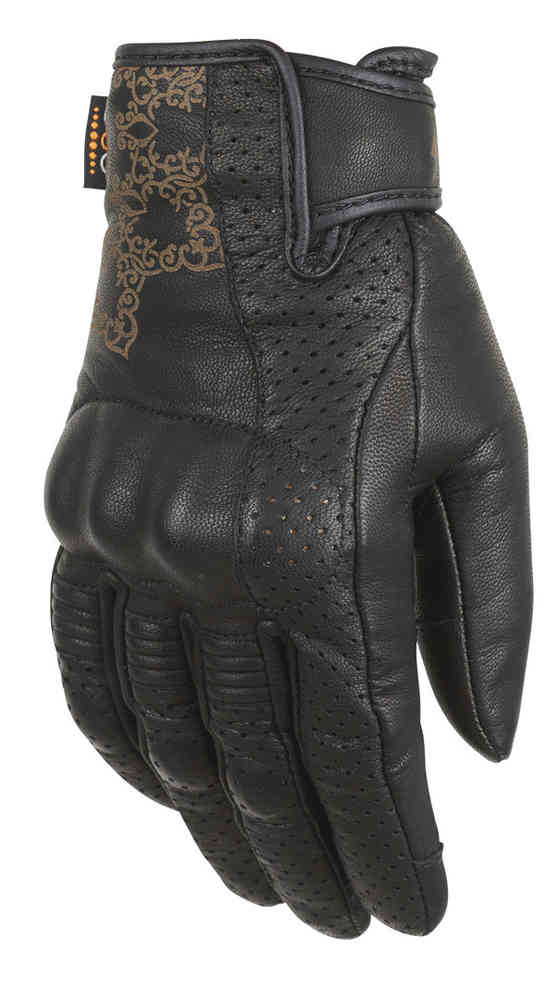 Furygan Astral D3O Ladies Motorcycle Motorbike Leather Gloves Black 