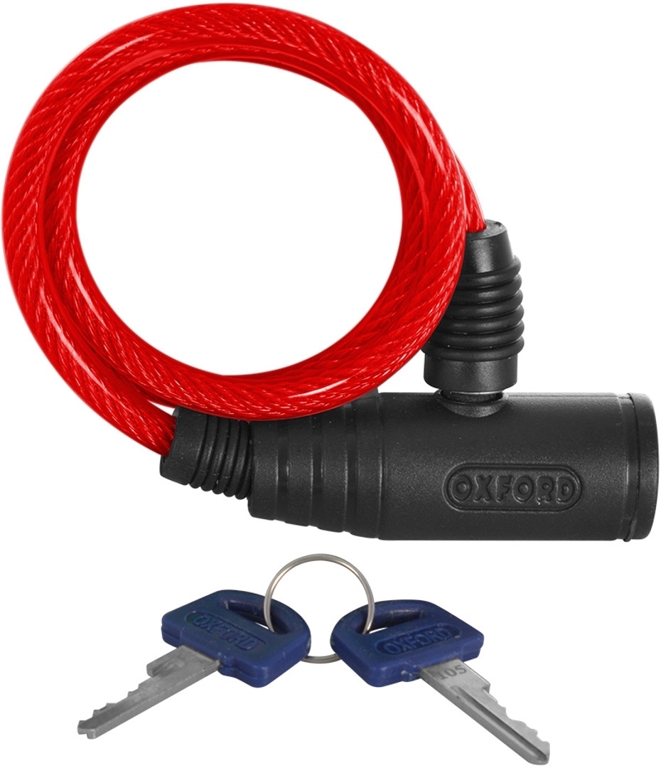 Oxford Bumper Cable Lock, red, red, Size One Size