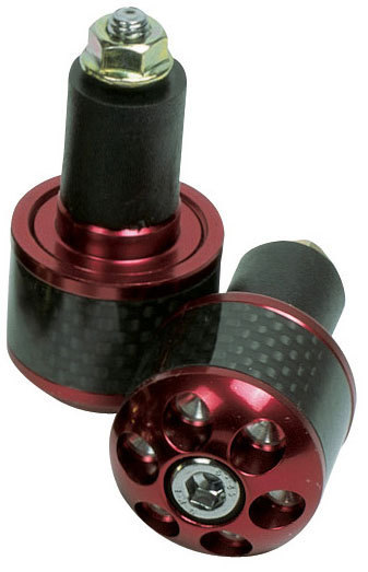 Oxford Carb-Ends Bar End Weights, red, red, Size One Size