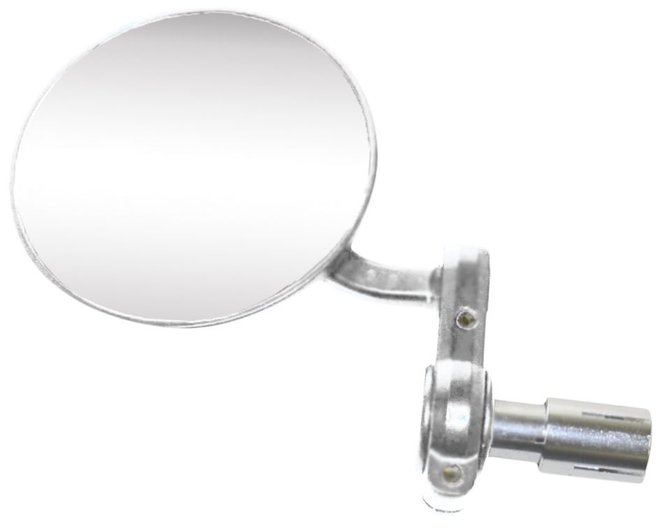 Oxford Bar End Mirror, silver, silver, Size One Size