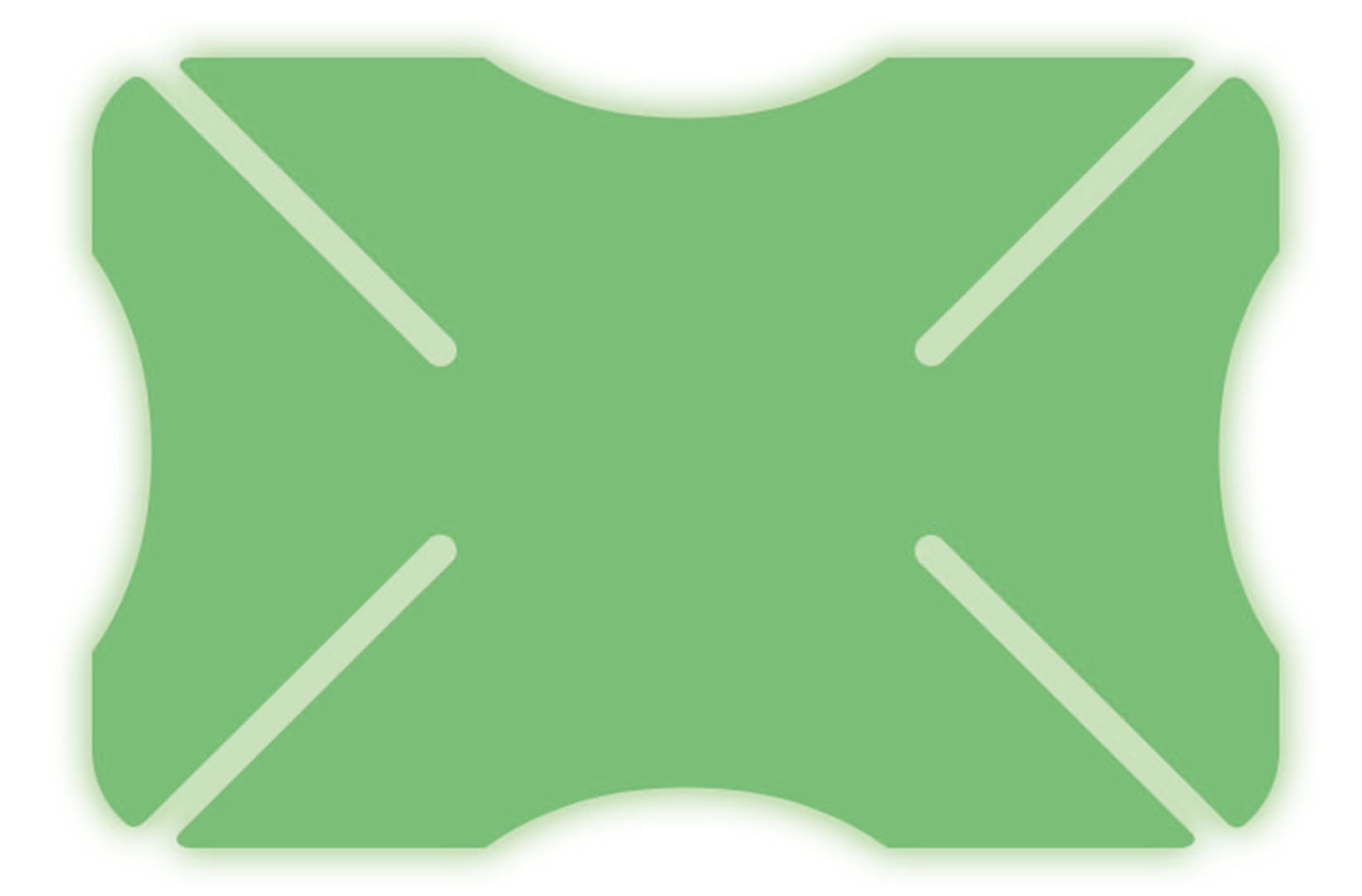 Oxford Glowz Helmet Bumper, green, green, Size One Size