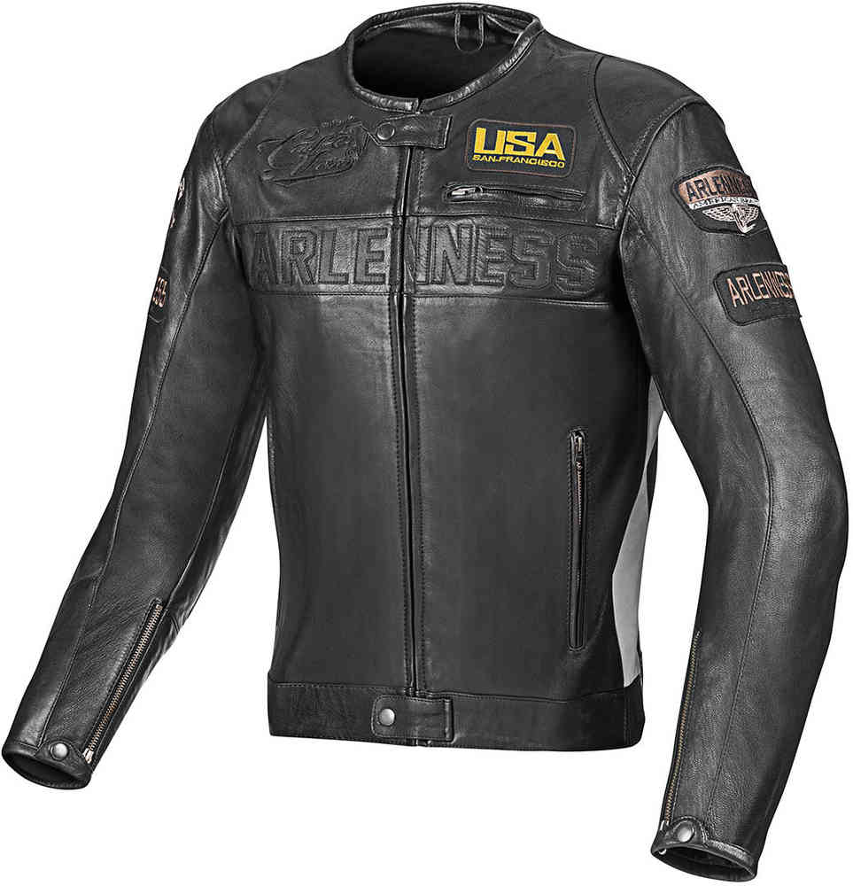 Arlen Ness Detroit Giacca in pelle motociclistica