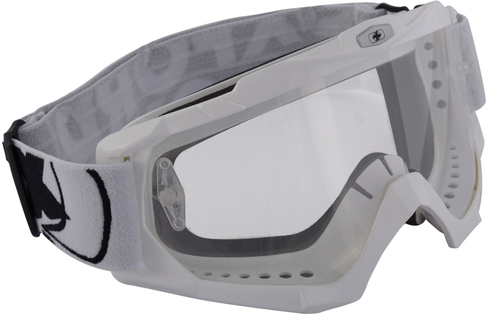 Oxford Assault Pro Motocross Goggles, white, white, Size One Size
