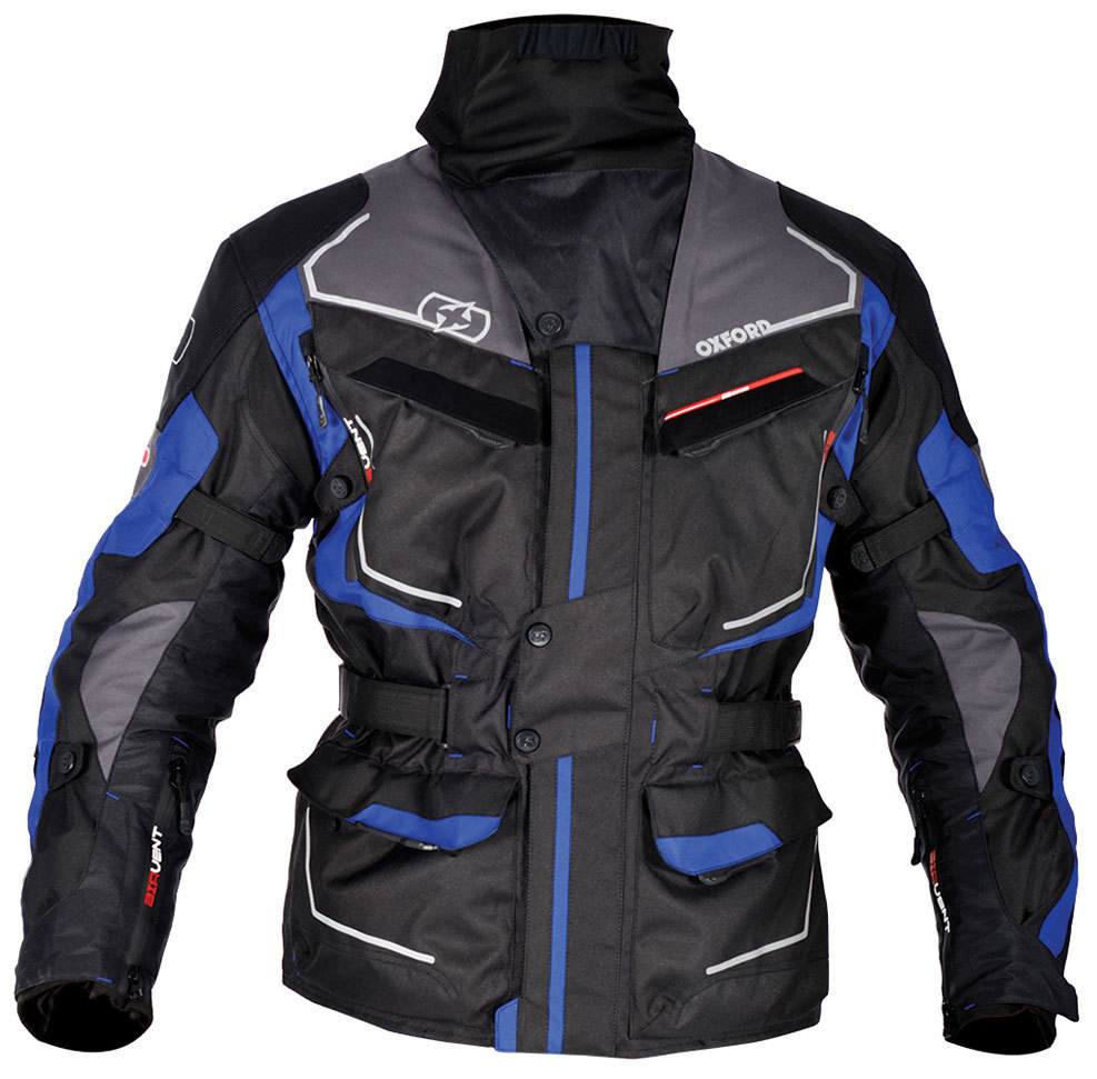 Oxford Oslo Long Motorcycle Textile Jacket, grey-blue, Size S, grey-blue, Size S