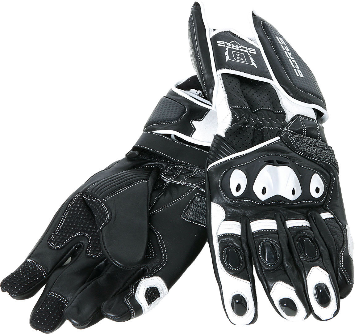 Bores Race Gloves, black-white, Size S M, black-white, Size S M