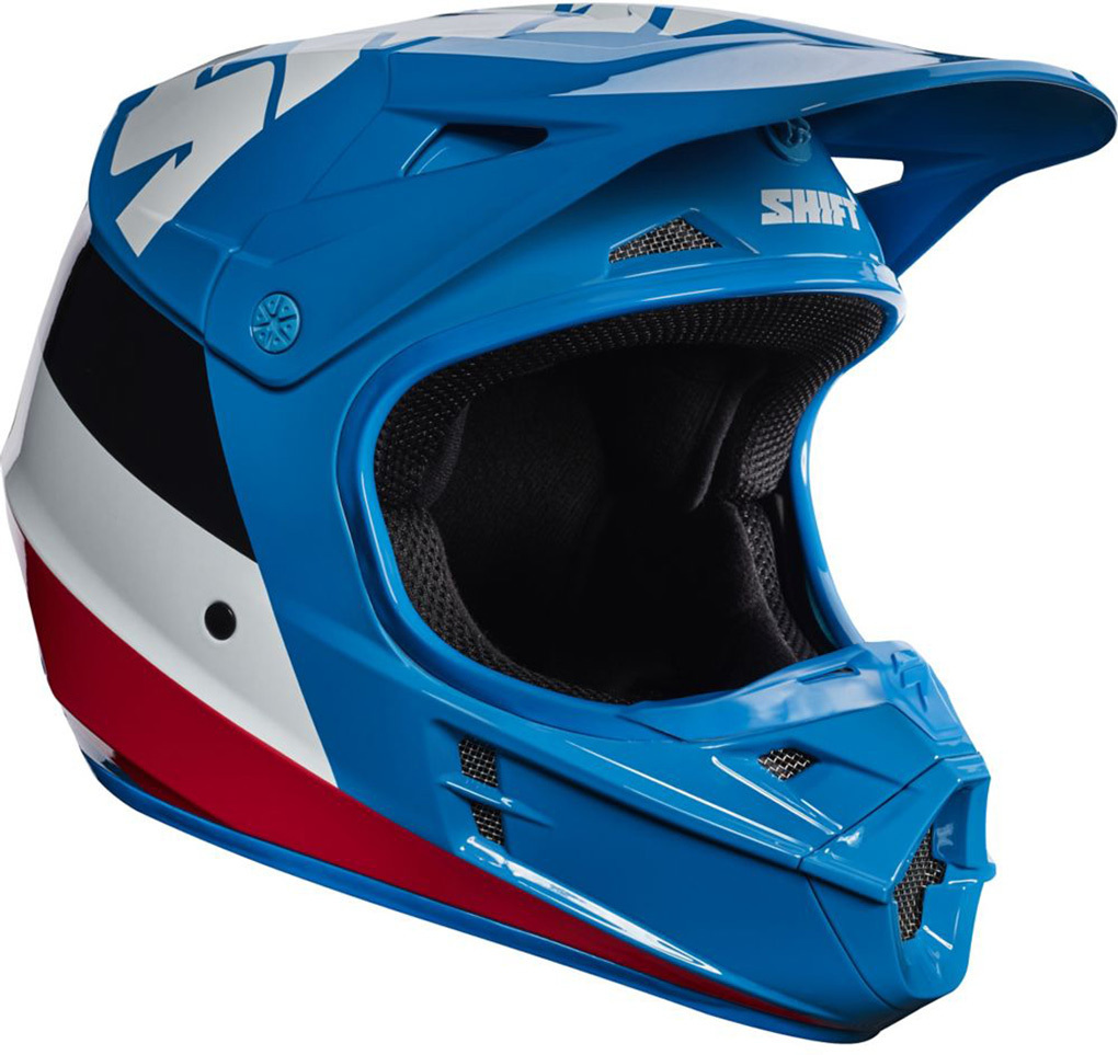 Shift WHIT3 Tarmac Motocross Helmet, blue, Size XS, blue, Size XS