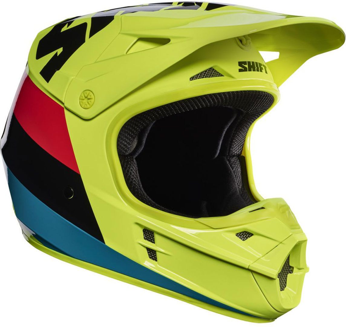Shift WHIT3 Tarmac Motocross Helmet, yellow, Size XS, yellow, Size XS