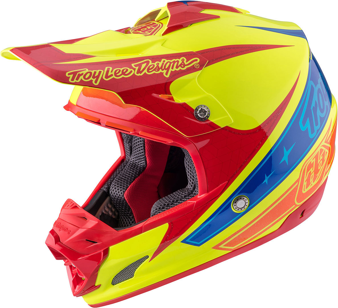 Troy Lee Designs SE3 Corse 2 Motorcycle Cross Helmet, yellow, Size L, yellow, Size L