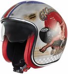 Premier Vintage Pin Up Old Style Casco jet plata