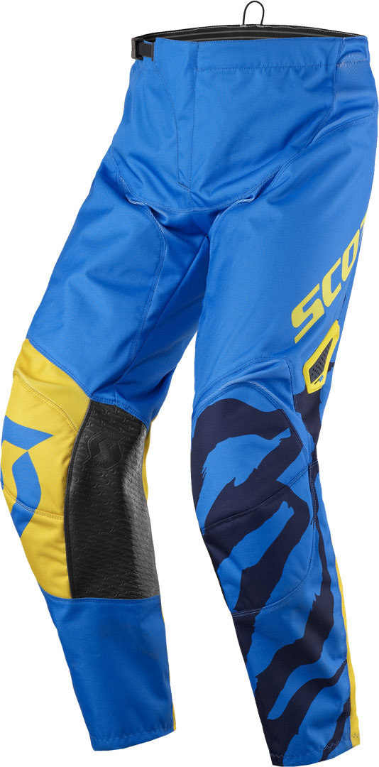 Image of Scott 350 Race Pantaloni da motocross per bambini, blu-giallo, dimensione 28