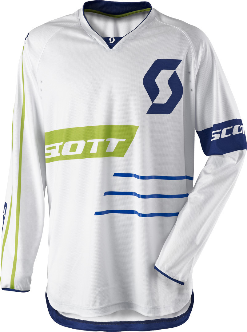Scott 350 Dirt Motocross Jersey 2017, white-blue, Size M, white-blue, Size M