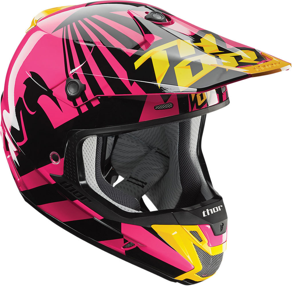 Thor Verge Dazz Motocross Helmet, pink, Size S, pink, Size S