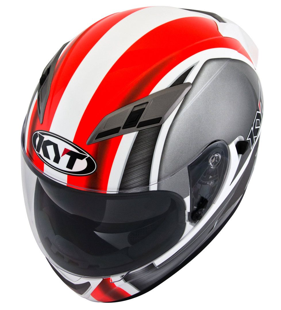 KYT Falcon Sim Helmet, white-red, Size XS, white-red, Size XS