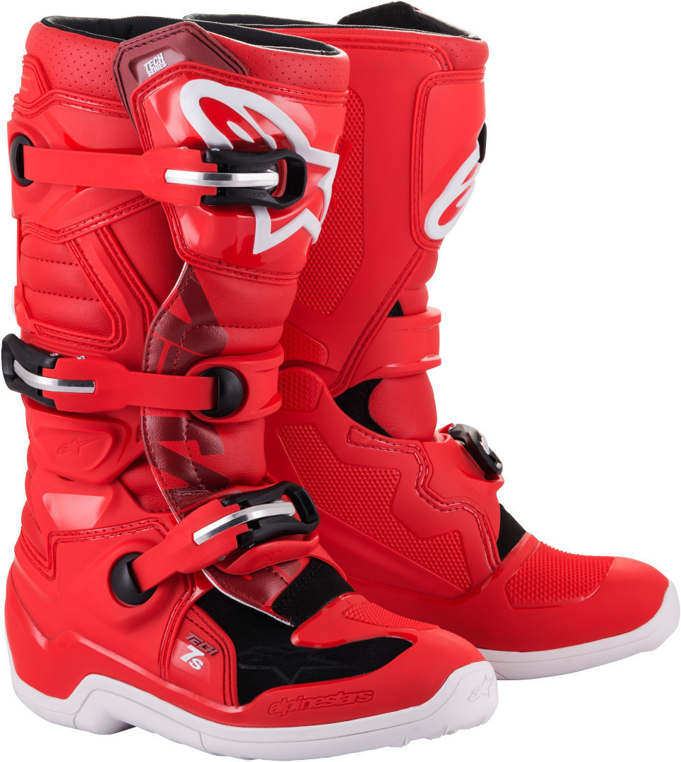 Alpinestars Tech 7S Молодежные ботинки для мотокросса Красный 35.5 