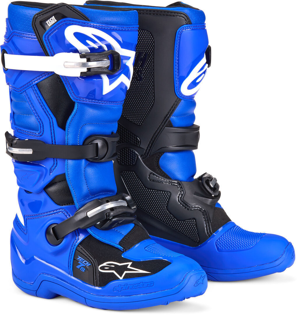 Alpinestars Tech 7S Молодежные ботинки для мотокросса Синий/Белый/Черный 35.5 