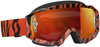 Scott Hustle MX Brille Schwarz Neon Orange Chrome Works
