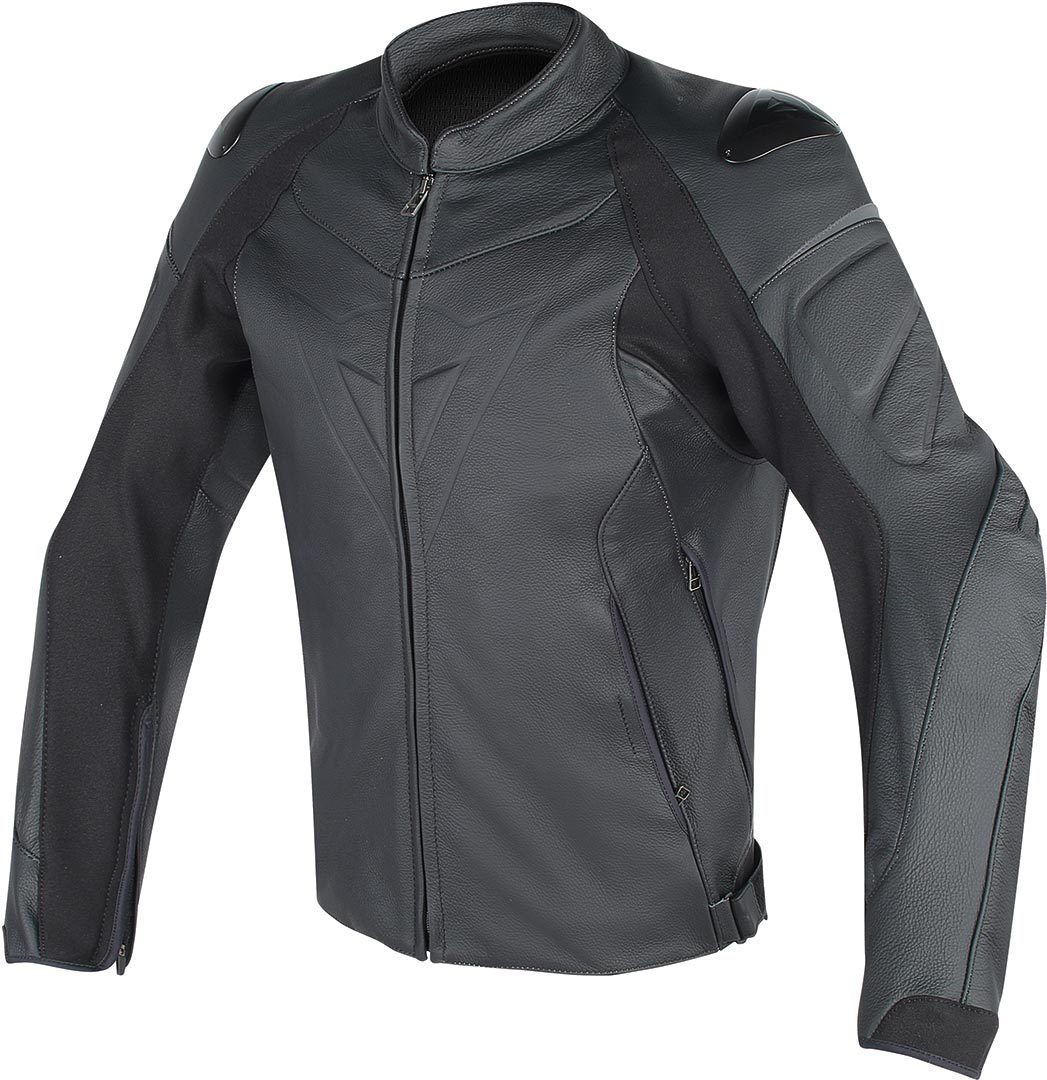 Dainese Fighter Motorcykel läderjacka, svart, storlek 48