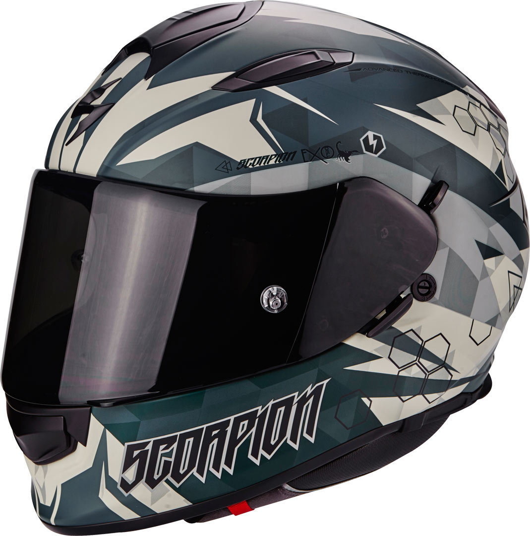 Scorpion Exo 510 Air Cipher Helmet, black-green, Size XS, black-green, Size XS