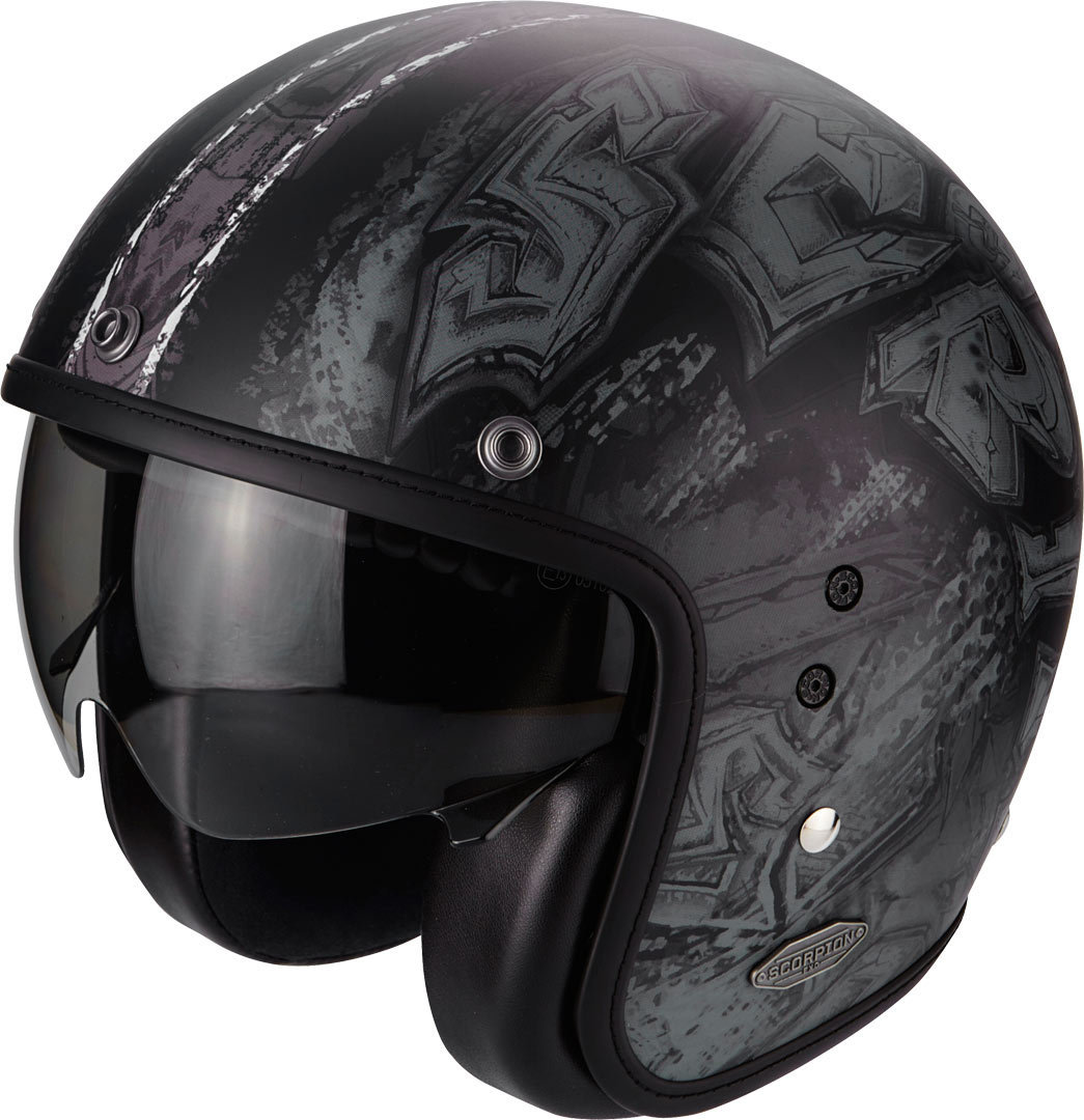 Scorpion Belfast Urbex Jet Helmet, black-silver, Size S, black-silver, Size S