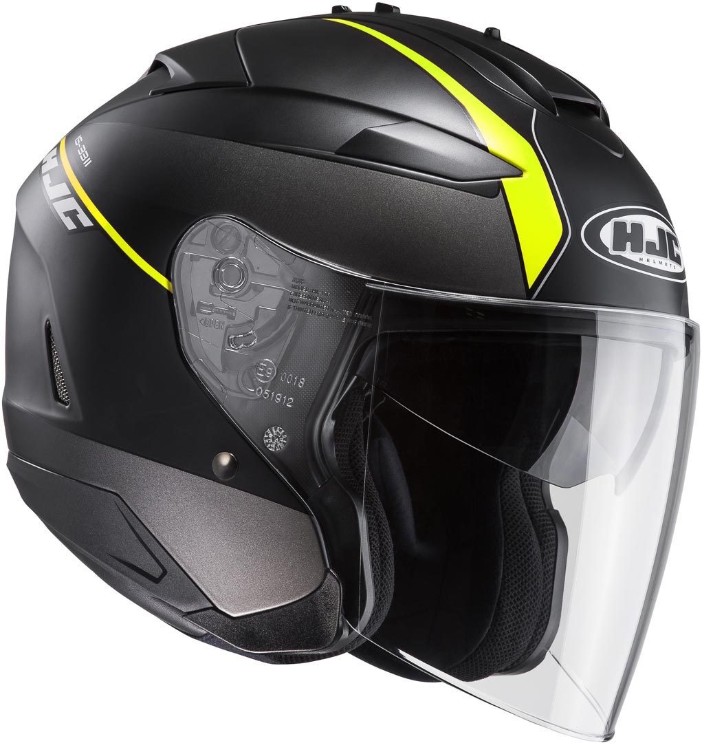 HJC IS-33 II Niro Jet Helmet, black-yellow, Size XS, black-yellow, Size XS