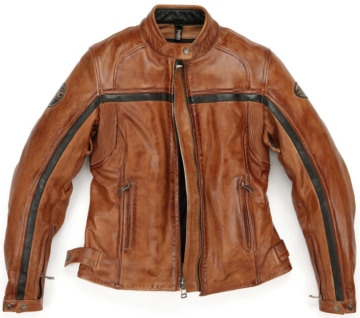 Helstons Daytona 2016 Ladies Leather Jacket, brown, Size S for Women, brown, Size S for Women