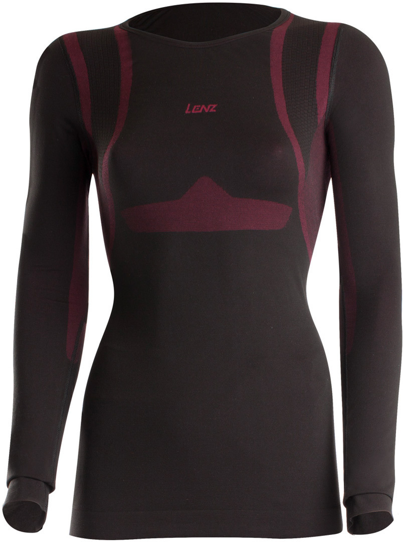 Lenz 1.0 Ladies Longsleeve, black-red, Size L for Women, black-red, Size L for Women