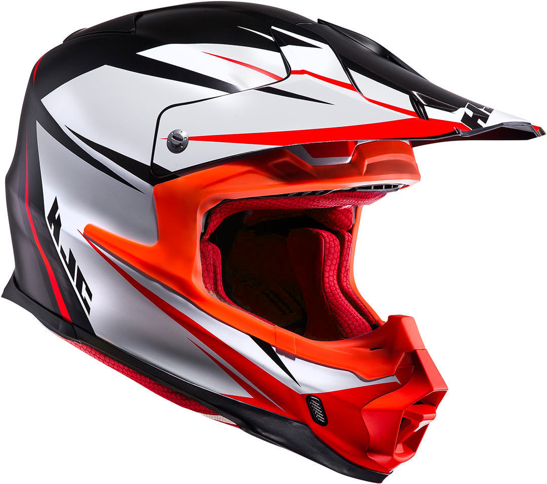 HJC FX-Cross Axis MX Helmet, black-white-red, Size XS, black-white-red, Size XS