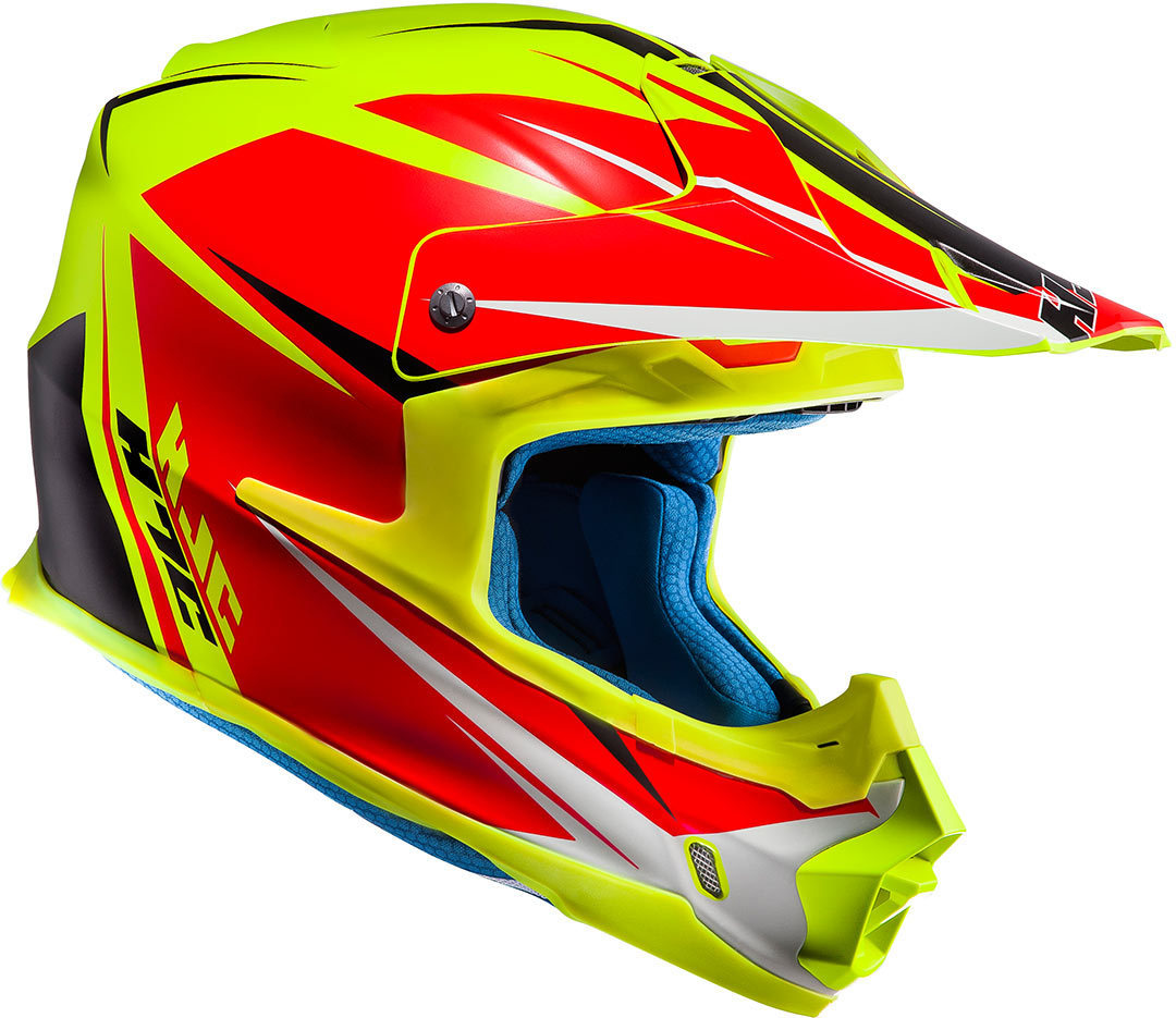 HJC FX-Cross Axis MX Helmet, red-yellow, Size 2XL, red-yellow, Size 2XL