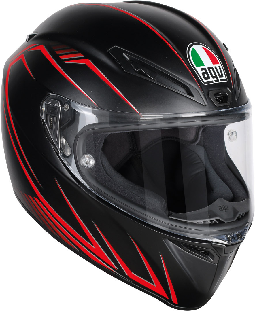 AGV Veloce S Predatore hjälm, svart-röd, storlek 2XL