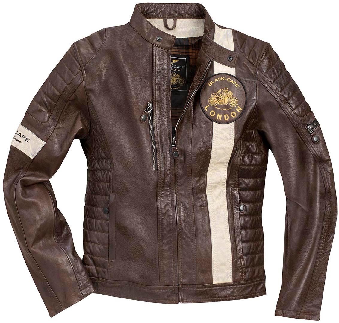 Black cafe london leather jacket clearance