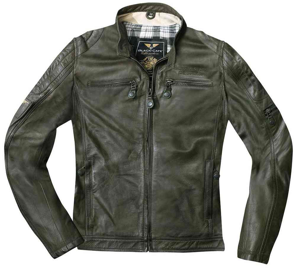 Black-Cafe London Schiras Motorcycle Leather Jacket