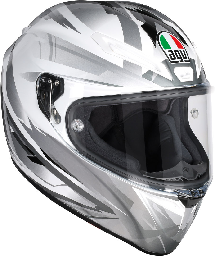 AGV Veloce S Freccia hjälm, grå-vit, storlek XS