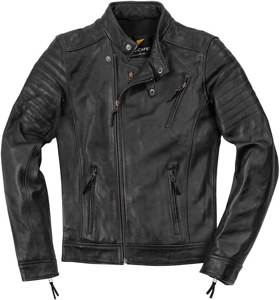 Black-Cafe London Malayer Veste en cuir de moto