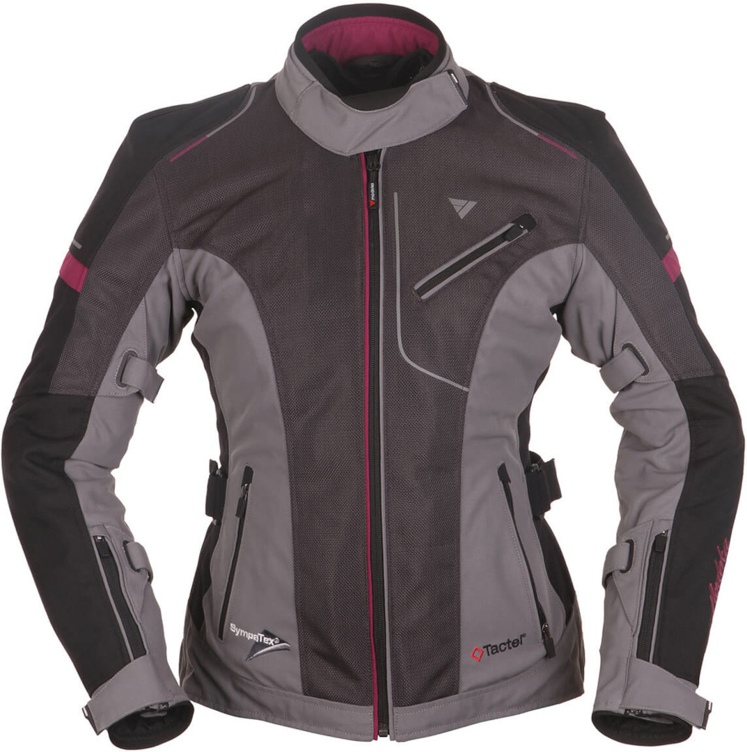 Modeka Belastar Ladies Textile Jacket, grey, Size 32 for Women, grey, Size 32 for Women