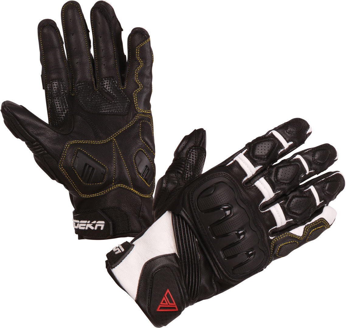 Modeka Baali Motorcycle Gloves Motorcykelhandsker, sort-hvid, størrelse S