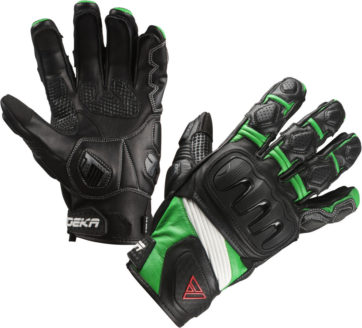 Modeka Baali Motorcycle Gloves, black-green, Size S, black-green, Size S