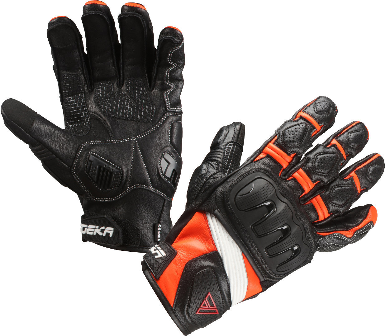Modeka Baali Motorcycle Gloves, black-orange, Size S, black-orange, Size S