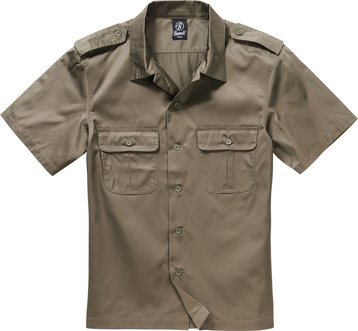 Brandit Us 1/2 Shirt, green, Size S, green, Size S