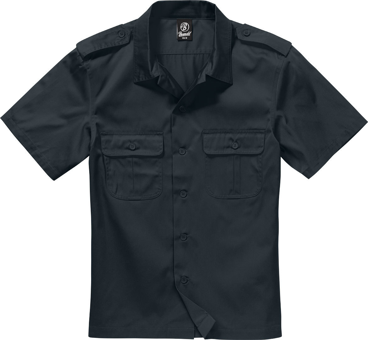 Brandit Us 1/2 Shirt, black, Size S, black, Size S