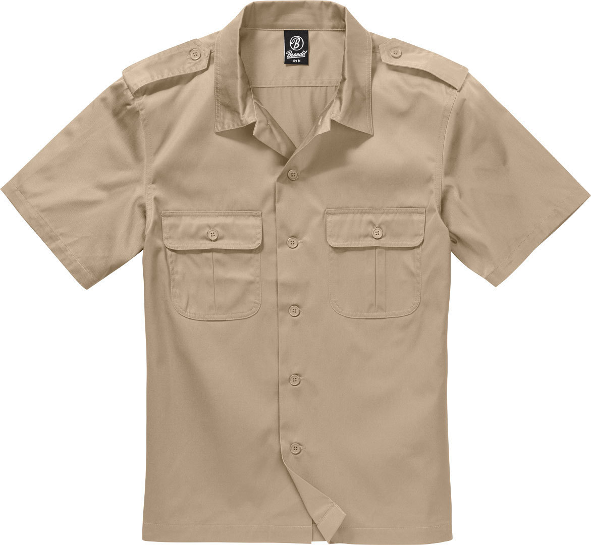 Brandit Us 1/2 Shirt, beige, Size S, beige, Size S