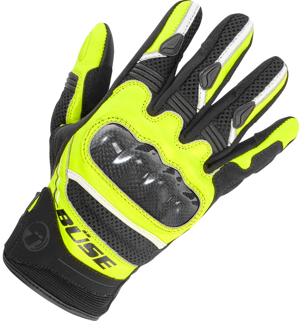 Büse Safe Ride Gloves, black-yellow, Size M L, black-yellow, Size M L