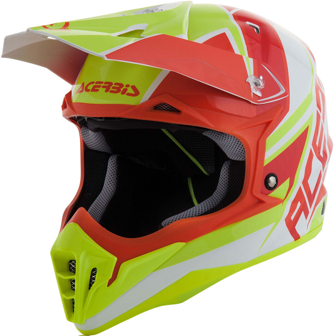 Acerbis Impact 3.0 Motocross Helmet, red-yellow, Size S, red-yellow, Size S