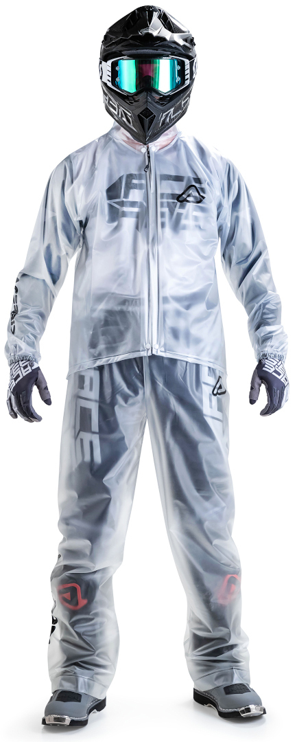 Image of Acerbis Rain Transparent 3.0 Giacca pioggia, bianco, dimensione L XL