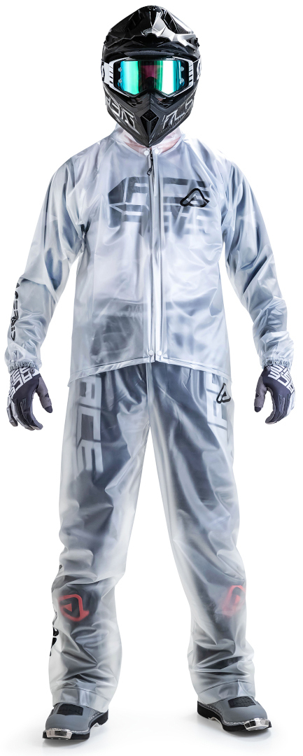 Image of Acerbis Rain Transparent 3.0 Pantaloni Pioggia, bianco, dimensione L XL