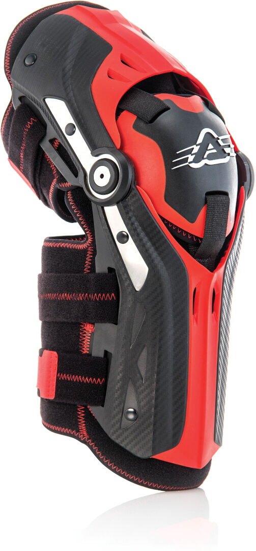 Acerbis Gorilla Knee Protectors, black-red, black-red, Size One Size