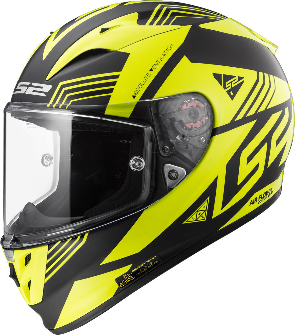 Image of LS2 FF323 Arrow R Evo Casco, nero-giallo, dimensione 2XL