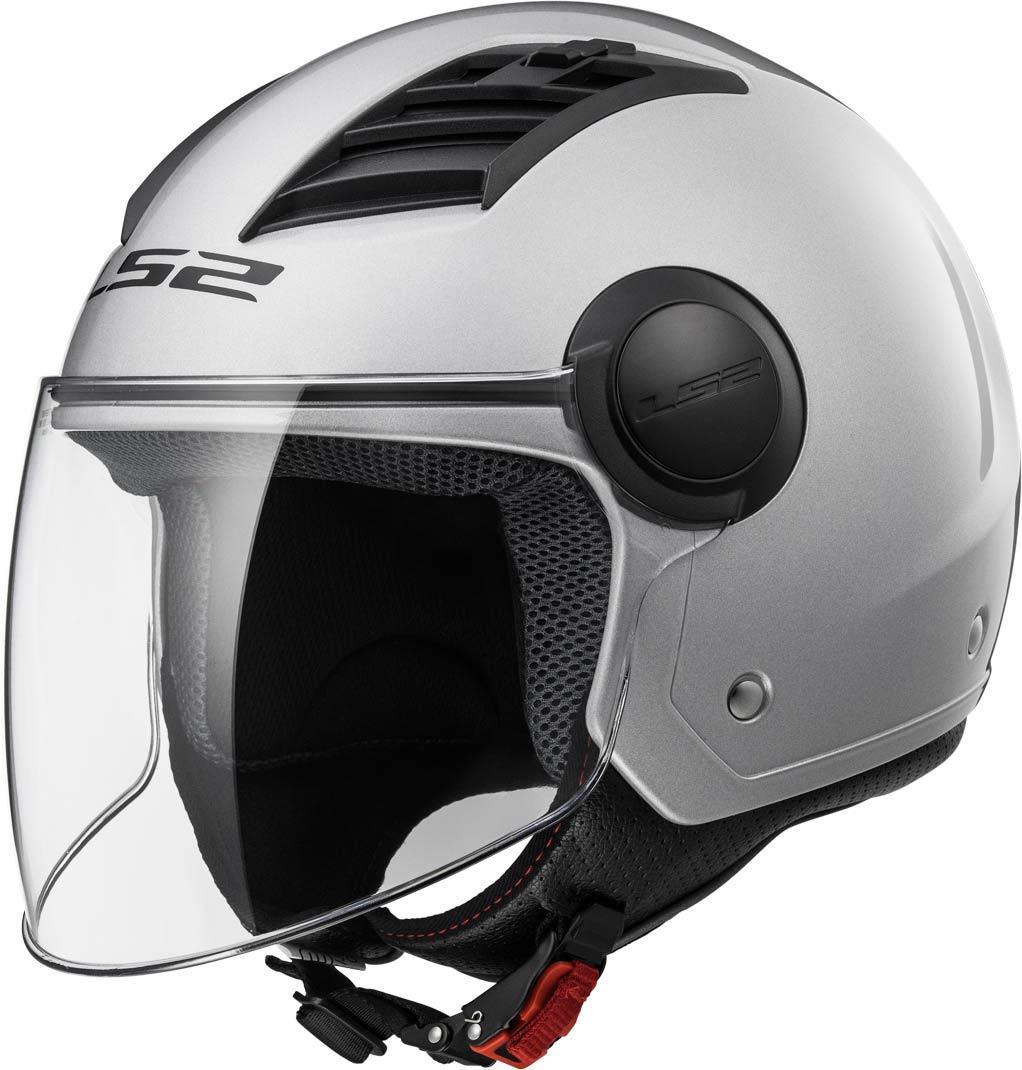 LS2 Airflow L Jet Hjälm, silver, storlek 2XS