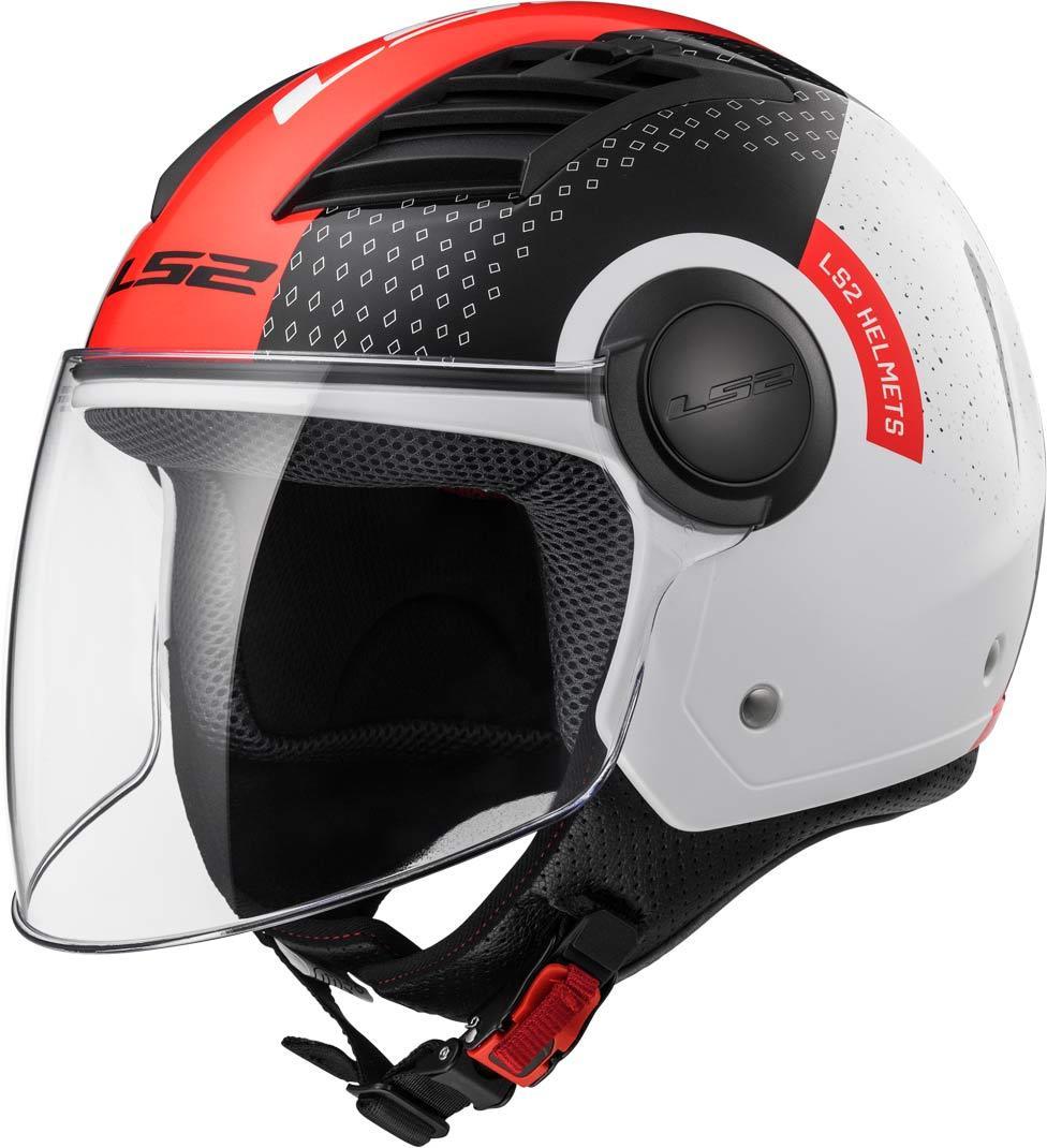 LS2 Airflow L Condor Jet hjälm, vit-orange, storlek S