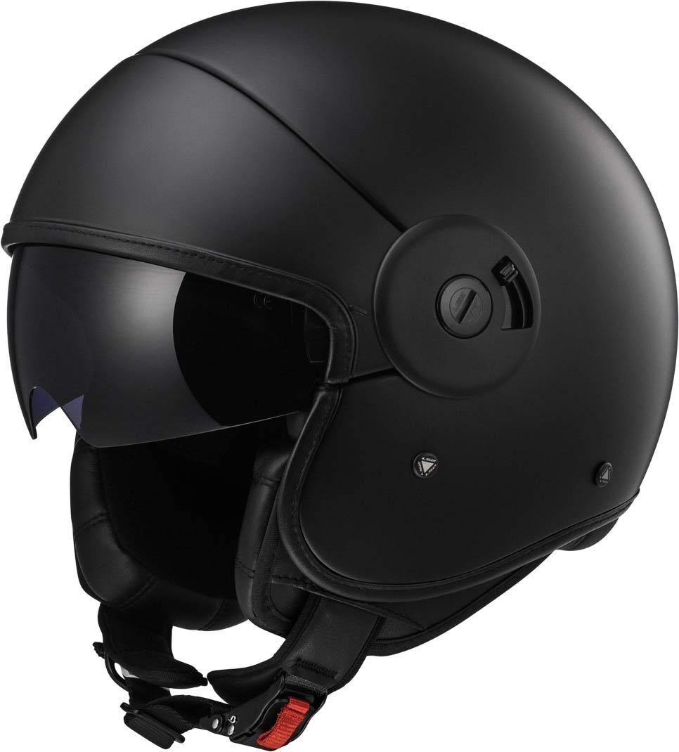 LS2 OF597 Cabrio Full Jet Helmet, black, Size XS, black, Size XS